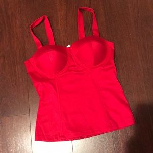 NWT Charlotte Russe Red Bustier top